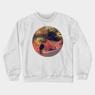 Cheerful floppy cat Crewneck Sweatshirt